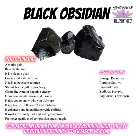 Obsidian — Black Crystal Healing Stones Spiritual Crystals Crystals