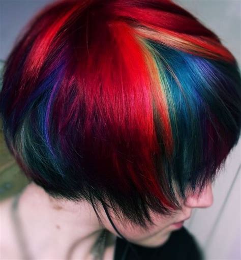 Short Rainbow Hair Play With My Hair Pinterest