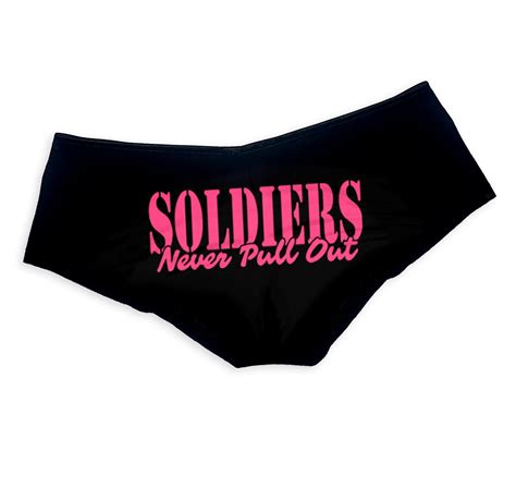 Never Pull Out Military Custom Panties Sexy Panties Booty Bachelorette
