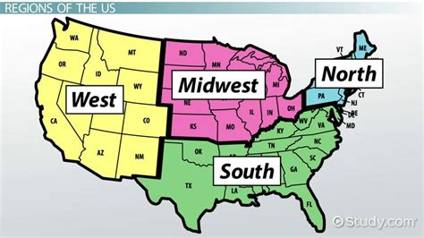 Us Regions History And Importance Video And Lesson Transcript