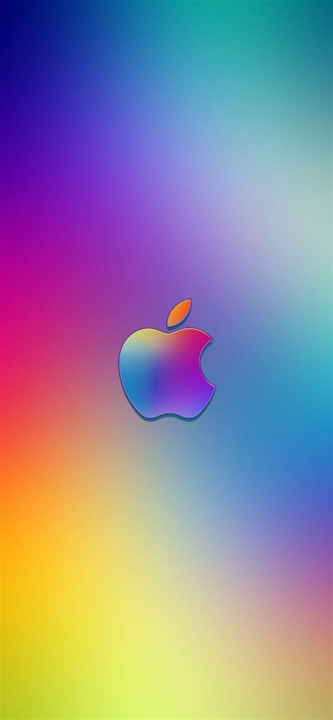 An Apple Logo On A Colorful Background
