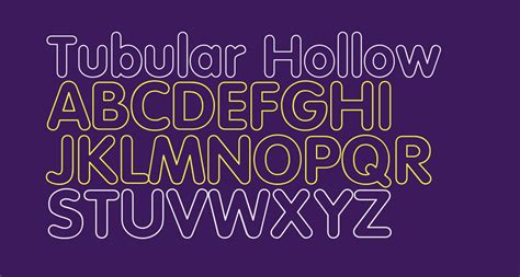 Tubular Hollow Free Font What Font Is