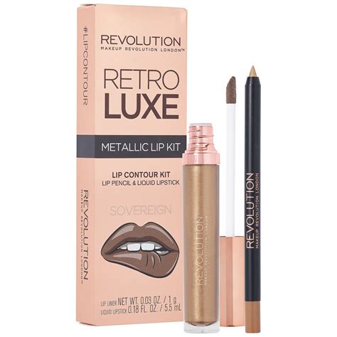 Makeup Revolution Retro Luxe Metallic Lip Kit Sovereign