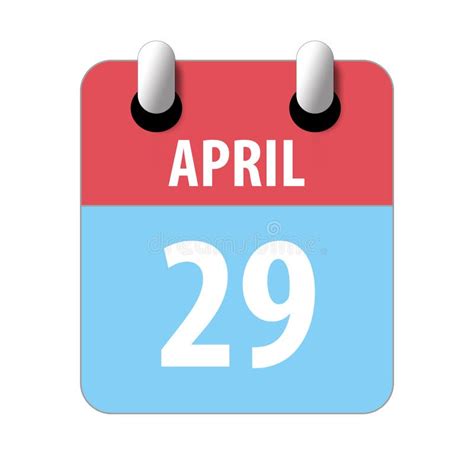 April 29th Day 29 Of Monthsimple Calendar Icon On White Background