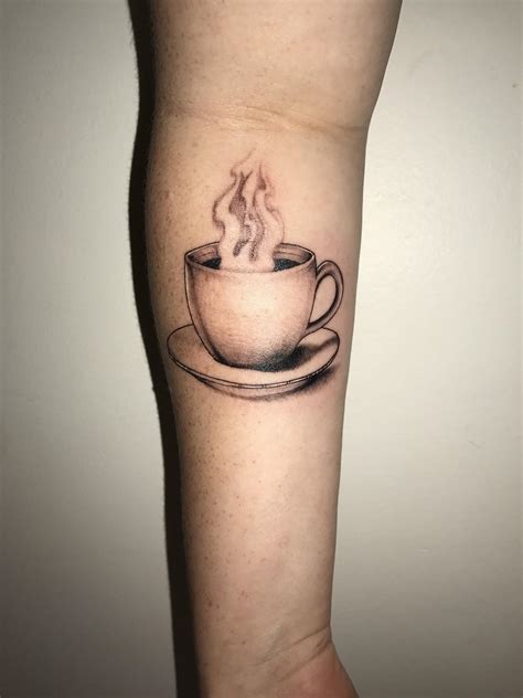 Drip or french press, sweet or spiked, a good cup of coffee is nothing short of a work of art, so why not devote a little skin to some tattoo art in honor? Simple coffee cup done by King Ruck (Ink Masters S4 and ...