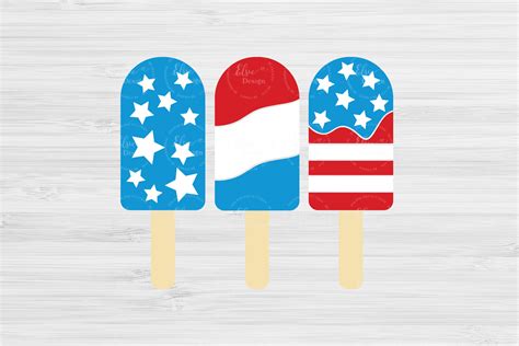 4th Of July - Patriotic Popsicles SVG Cut Files (676908) | Cut Files