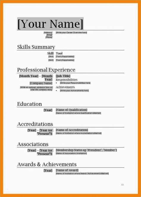 Example profile summary or biodata for mca graduates. resume template download for microsoft word 2007 resume ...
