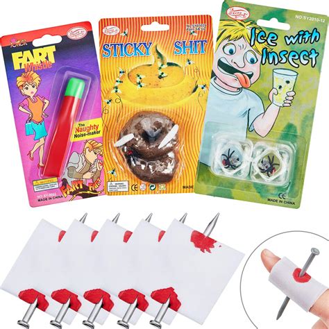 buy gejoy 8 pieces classic joke toys set include 5 pieces fake nail