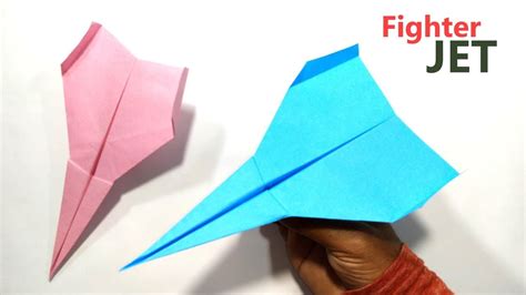 How To Fold Paper Fighter Jet Easy Paper Jet Origami Aircraft Youtube