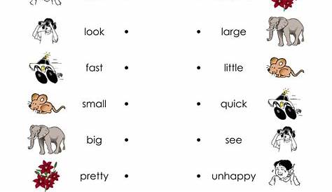 Synonyms and antonyms online exercise for Grade 1. You can do the