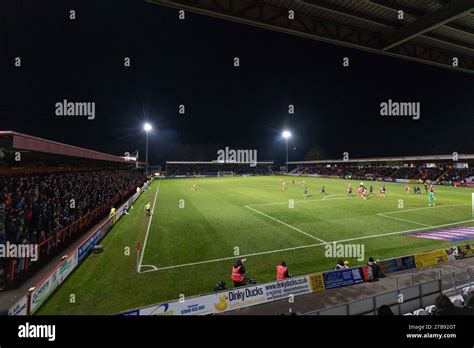 View From The North Stand At The Lamex Stadium Home Of Stevenage Football Club Under The