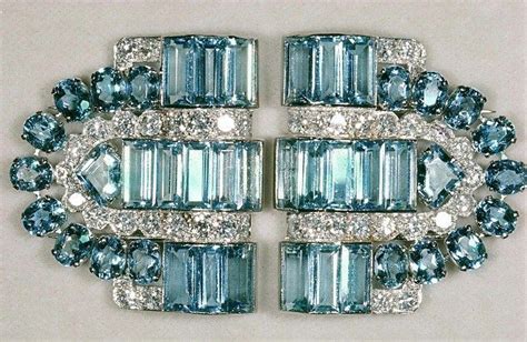 Aquamarine Clips Purchased By King George Vi For Princess Elizabeths