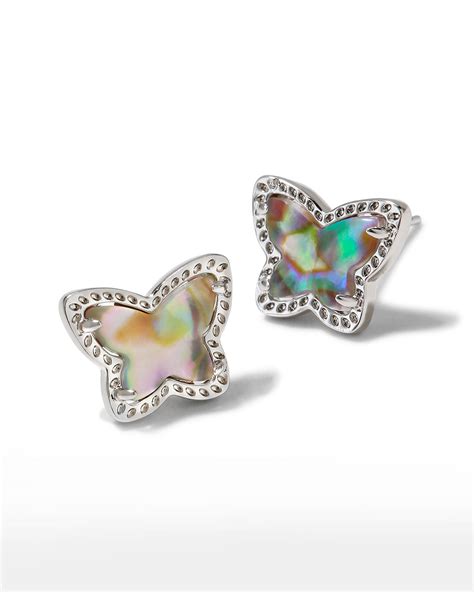 Kendra Scott Lillia Butterfly Stud Earrings Abalone Neiman Marcus