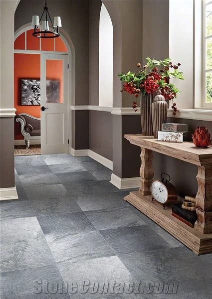 Ostrich Grey Quartzite Tile 24x24 Gauged 06 Inch Floor Tile From