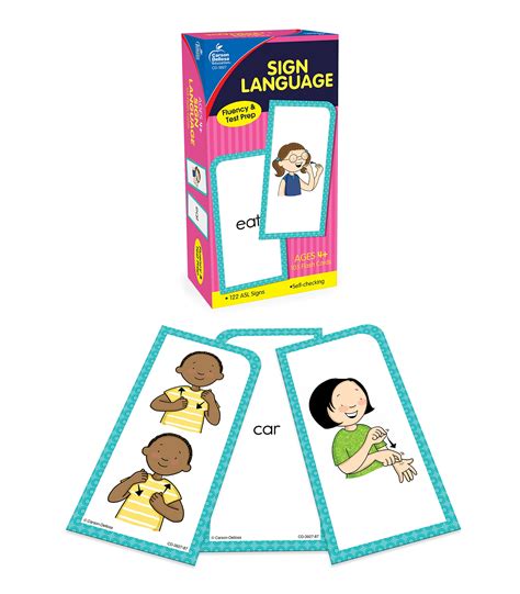 Carson Dellosa American Sign Language Flash Cards For Toddlers 122 Asl