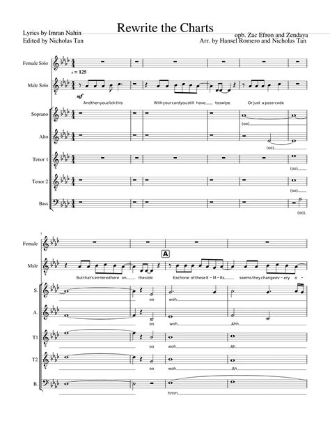 La Partitura de Rewrite The Stars | Partituras.org