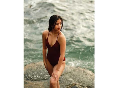 gabbi garcia looks chic in her white swimsuit while taking a vacation in bohol gma entertainment