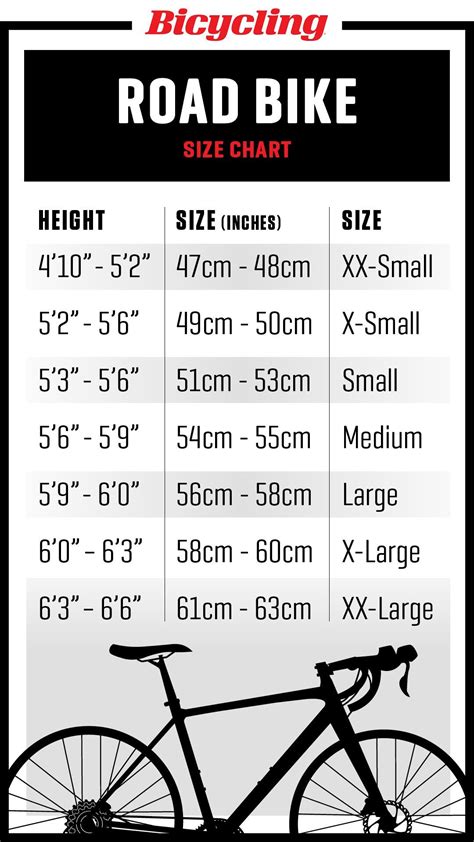 26 Inch Bike Size Chart