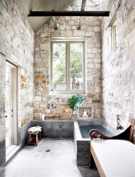 30 Nice Ideas And Pictures Of Natural Stone Bathroom Wall