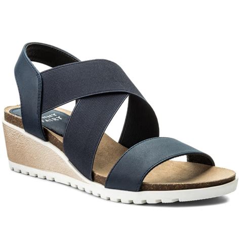 Sandals JENNY FAIRY - LS4483-03 Navy Blue - Casual sandals - Sandals - Mules and sandals - Women ...