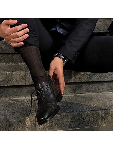 buy 10 pairs mens ultra thin dress socks silk sheer business socks soft nylon work trouser sox