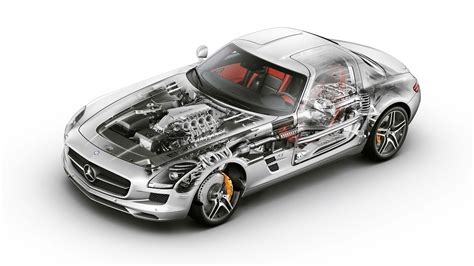 Mercedes Benz Sls Amg Cutaway Drawing In High Quality