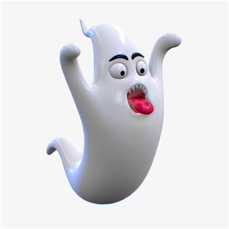 Cartoon Ghost Character V2 3d Model Cgtrader