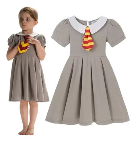 Disfraz Hermione Vestido Harry Potter Gryffindor Cumpleaños Niña Meses Sin Interés