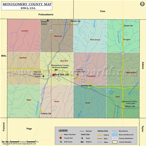 Montgomery County Map Iowa Artofit
