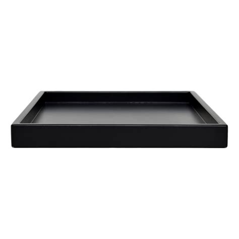 This table's simple square shape and glass design is ideal for just about any space. Black Low Profile Tray | Rectangle modern coffee table ...