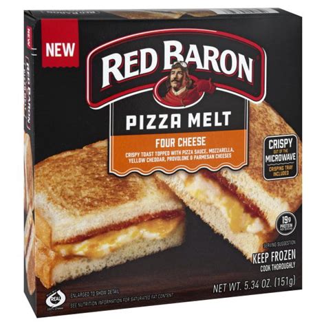 Red Baron Four Cheese Pizza Melt 534 Oz Box