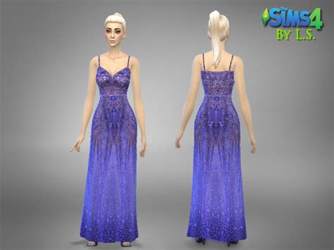 The Sims Resource Purplelilac Haute Couture Gown By Lady