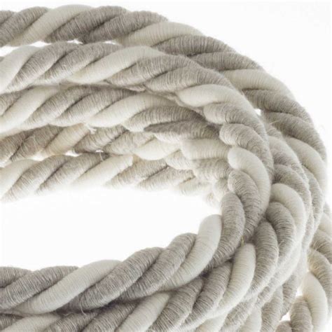 Cordón XL, cable eléctrico 3x0,75, recubierto en lino natural y algodón