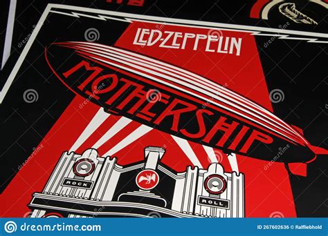 Closeup Isolated Vinyl Record Album Cover Mothership Of British Rock Band Led Zeppelin Editorial