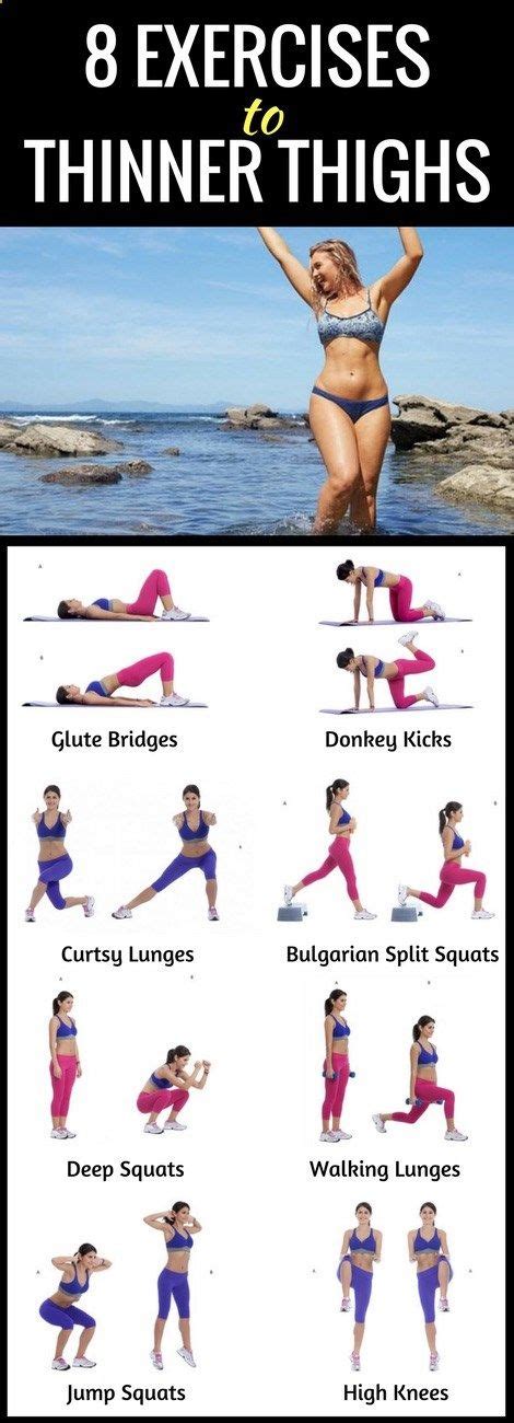 8 Best Exercises To Slimmer And Sexier Thighs Exercise Thinner Thighs Workout