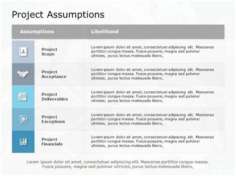 Project Assumptions Powerpoint Templates Powerpoint Project
