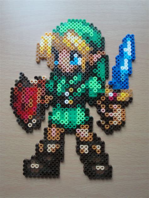 Link Hama Bead Sprite By Rinoaff10 On Deviantart Video Game Perler Hama Beads Pixel Beads