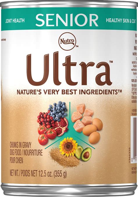 Nutro Ultra Senior Chunks In Gravy Canned Dog Food 125 Oz Case Of 12