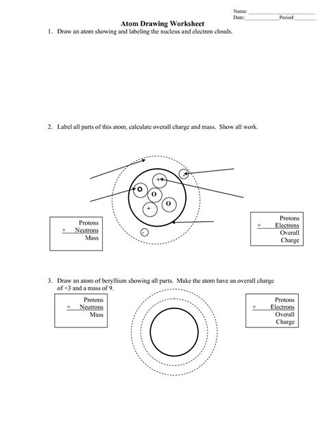 Some of the worksheets below are atomic structure worksheet middle school. 12 Best Images of Label An Atom Worksheet - Drawing Atoms Worksheet, Drawing Atoms Worksheet and ...