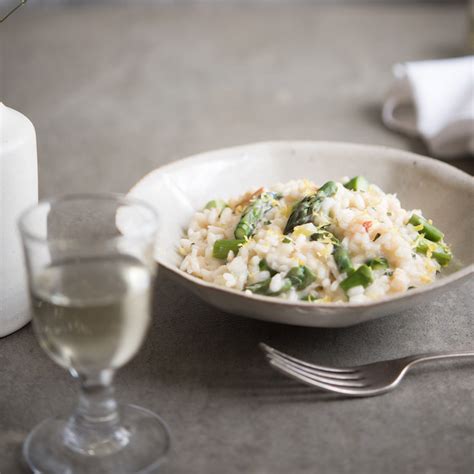 Risotto met krab asperges en citroen