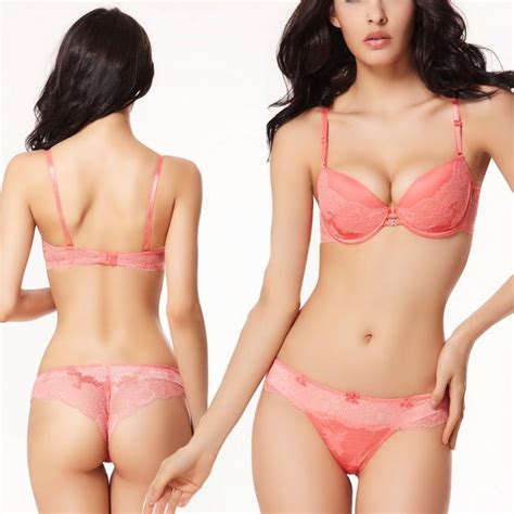 Brand Lace Bra Set Pink Women Underwear Lingerie Vs Intimates Cotton