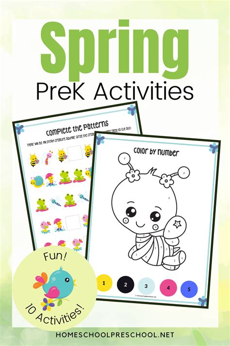 10 Printable Spring Activities For Preschoolers To Enjoy