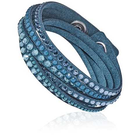 Swarovski Slake Blue Alcantara Bracelet 5043496 9009650434969 Jewelry