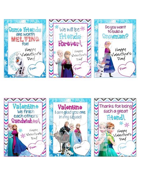 Frozen Valentines Frozen Valentine Cards Frozen 2 Etsy