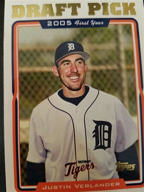 Topps Justin Verlander Detroit Tigers Baseball Card For Sale