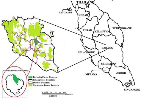 What's the malay translation of reserve? Location map of Berkelah forest reserve Maran, Pahang ...