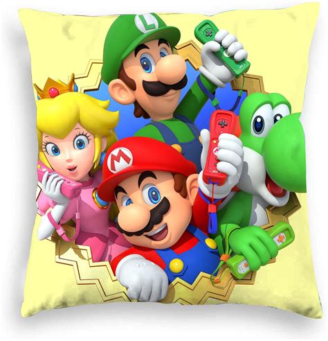 Super Mario Pillow Case For Kid Double Printed 4545cm Etsy