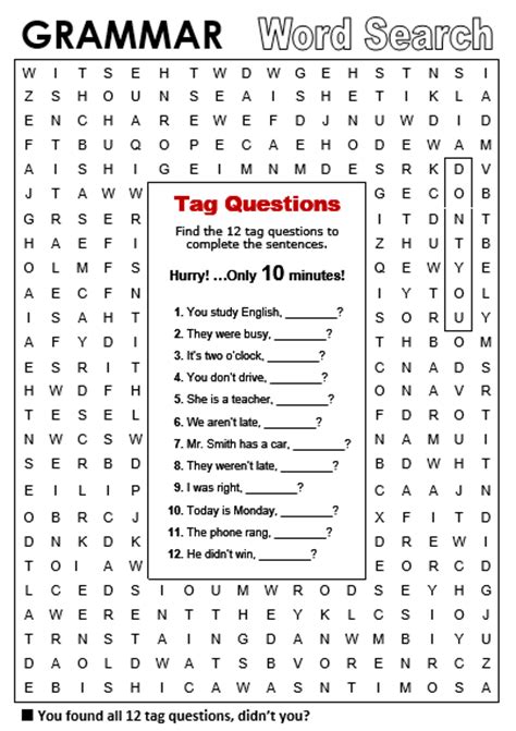 Questions test english. Игра tag questions. Tag questions в английском языке Worksheets. Tag question Grammar Word search. Tag-questions игры по английскому.