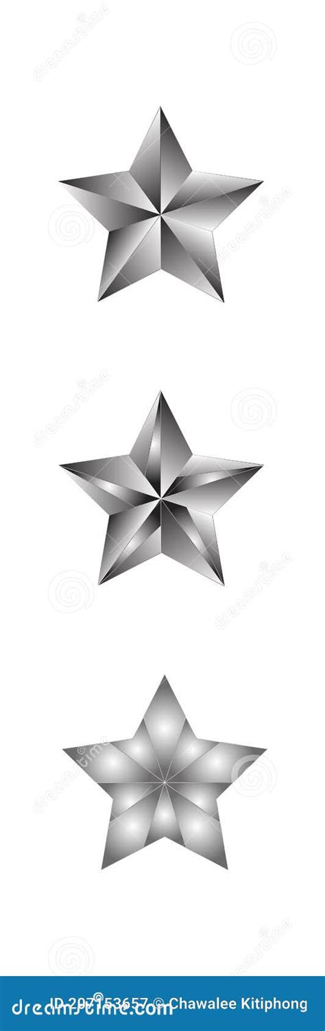 Star Award Silver Star Icon And Logo Set Stock Vector Illustration Of