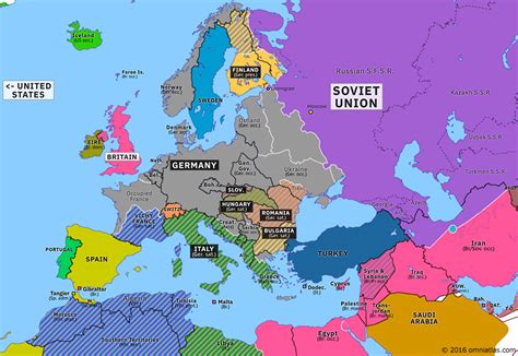 Europe Map Labeled Ww